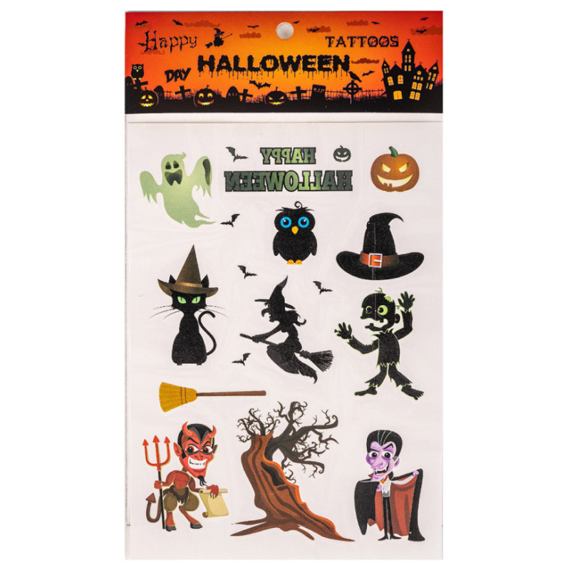 Halloweenové zábavné tetovania